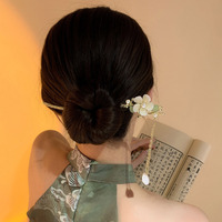 Épingle à cheveux chinoise de Style ancien chaud doux Cheongsam chignon épingle à cheveux coiffure fleur gland nouvelles épingles à cheveux chinoises pour femmes filles