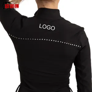 SGL Custom Horse Riding Base Layer donna equestre manica lunga T-shirt all'ingrosso equestre Riding Logo T-shirt