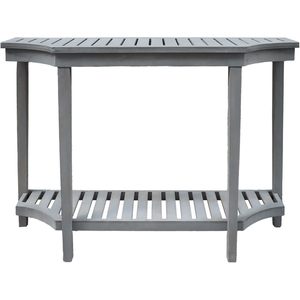 PARISLOFT Table console en bois style farmhouse 47W x 32.3H avec étagères gris bleu Meuble d'entrée pour salon - Product Image 4