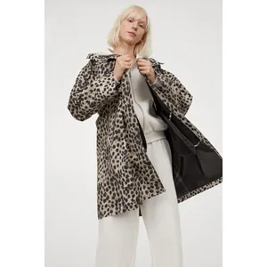 Leopard Print Fashion Section Raincoat High Quality Material 100% Waterproof Rain Wear