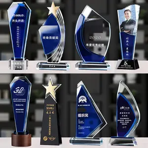 Wholesale Creative Pentagram Crystal Crafts Crystal Trophy Sports Meet Crystal Glass Trophy