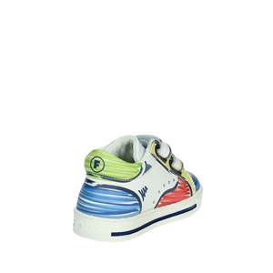 Zapatillas deportivas para niños Falcotto, color blanco, azul claro, cierre de velcro, zapatos de lona a la moda, talla 15 - Product Image 3