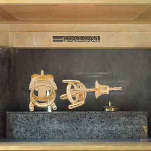 Venta al por Mayor de Monturas para Pendientes de Oro Sólido de 14K, Oro Rosa, Oro Blanco, para Hacer Pendientes, Aretes de Botón - Product Image 3