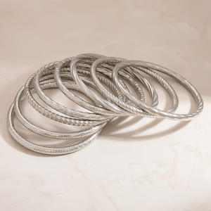 Stainless Steel Twisted Spiral <b>Bangle</b> <b>Bracelet</b> For Women Fashion Jewelry Yiwu Origin Sz61124 - Product Image 3