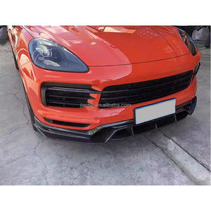 Kit carrosserie pour <span class=keywords><strong>Porsche</strong></span> <span class=keywords><strong>Cayenne</strong></span> <span class=keywords><strong>Sport</strong></span> <span class=keywords><strong>2022</strong></span> en fibre de carbone FRP 4 pièces/ensemble, lèvre de pare-chocs avant, diffuseur arrière, spoiler central, jupes latérales - Product Image 6