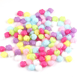 Cuentas acrílicas en forma de corazón de colores aleatorios para la fabricación de joyas, accesorios de bricolaje 35399 - Product Image 5