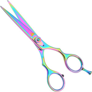 Tijeras Profesionales para Cabello de Acero Inoxidable 440C, 62mm, Cabeza Recta, Cromadas, para Uso Estético, Pulido Fino - Product Image 1