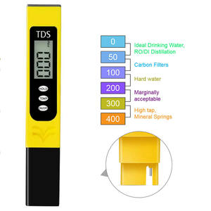 Testeur de qualité de l'eau TDS jaune de haute précision | 0 - 9990PPM large gamme de tests OEM/ODM certifié CE & RoHS format de poche - Product Image 2