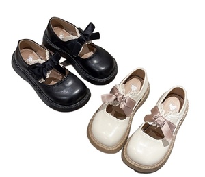 รองเท้าเจ้าหญิงสำหรับเด็กผู้หญิง รุ่นสปริงใหม่ ประดับโบว์ลูกไม้ พื้นนุ่ม เหมาะสำหรับการแสดง - Product Image 1