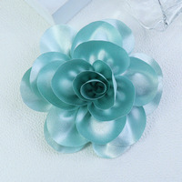 Broche en tissu satiné français de 14 cm, faite à la main, grande fleur enroulée, accessoires de robe, bijoux, vente en gros