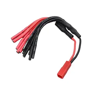 JST Female to 6 X 2mm Gold Connector Bullet Multistar ESC Power Breakout Cables with 125mm 20AWG Silicone Wire