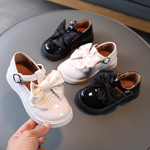 2021 summer new breathable low-cut viscose shoes bowknot soft bottom small leather shoes for girls