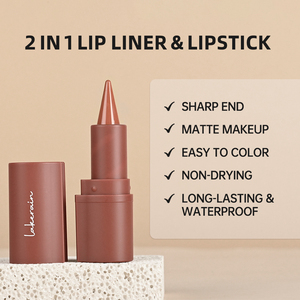 Lápiz Labial Vegano Mate de Larga Duración, Delineador de Labios Resistente al Agua, Marca Privada, Set de Brillo Labial Humectante y Voluminizador, Maquillaje - Product Image 2