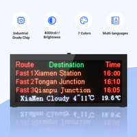 Affichage des informations sur les passagers à 5 lignes affichage d'écran de section d'arrêt de bus LED prend en charge plusieurs langues