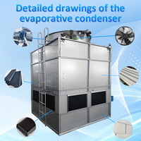 Condensador Evaporativo de Flujo Contrario de Alta Eficiencia y Bajo Ruido, Capacidad de Refrigeración de 50-2000 kW, Larga Vida Útil para Refrigeración Comercial