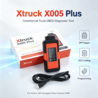 Outil OBD2 pour camions commerciaux Xtruck X005 Plus, réinitialisation DPF, codage et programmation ECU pour Howo, JAC, Hongyan, Foton, Auman, FAW