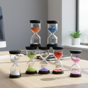 Reloj de Arena de Vidrio Ecológico Hecho a Mano, Moderno, de 1/3/5/10/15/30/60 <span class=keywords><strong>Minutos</strong></span>, Ligero, Portátil, Duradero, Regalo Promocional - Product Image 1