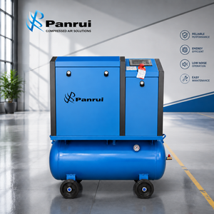 พานรุ่ย 7.5kW VFD เครื่องสกรูแบบเงียบ  ตัวเครื่องแบบเต็มตัว ป้องกันฝุ่นละออง  แบบสองในหนึ่งเดียว สำหรับงานก่อสร้าง ระบบลม - Product Image 2