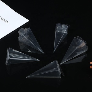 Tùy chỉnh Pet Vinyl bao bì nhựa PVC tam giác hình dạng cone rõ ràng <span class=keywords><strong>Acetate</strong></span> bao bì hộp - Product Image 1
