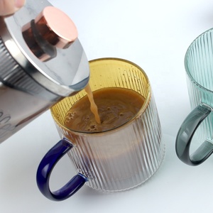 310ml ad alta bocca borosilicato alla moda isolato caffè personalizzato doppia parete tazze di vetro con manico - Product Image 4