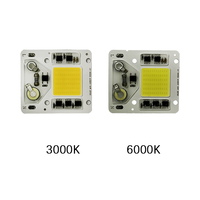230V AC COB 50W 3000K 4000K 6000K ambre rouge vert bleu 90LM / W DOB Module de puce LED 220v pour projecteur