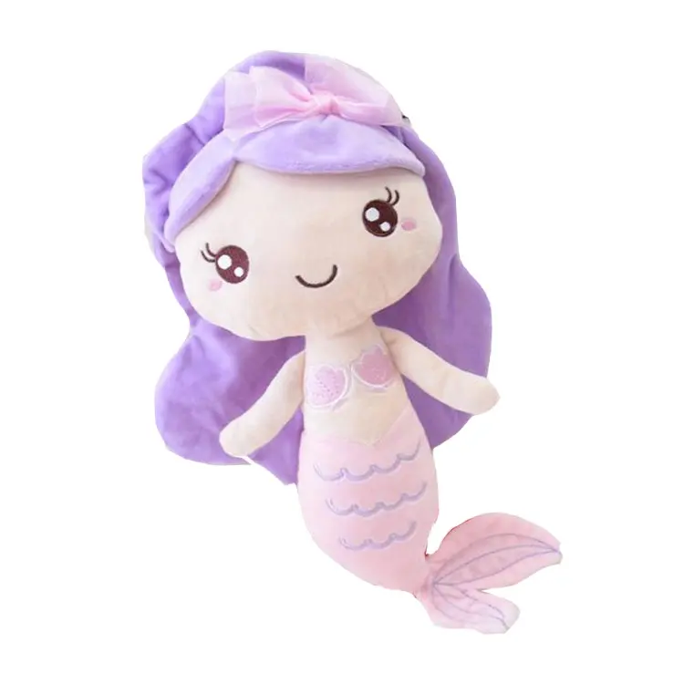 Schöne Meerjungfrau Prinzessin Puppe Stofftier kleines Mädchen weiches Velboa Meerjungfrau Puppe Kind Anhänger Geburtstags geschenk Zeug Plüsch tier