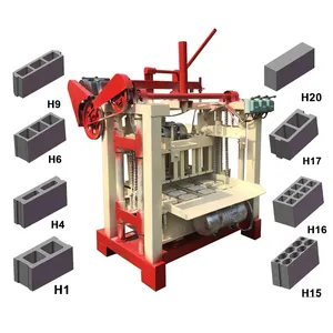 Máquina semiautomática de elevação de tijolos com corrente 4-35 na Itália produz tijolos de fibra a partir de matérias-primas de concreto e cimento
