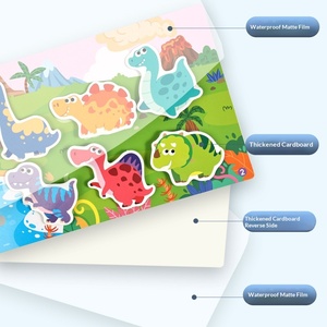 Libro de Pegatinas Silenciosas de Dibujos Animados para Educación Temprana <span class=keywords><strong>SheIn</strong></span> TK, Juguete Educativo para Niños, Kit de Materiales para Manualidades, Libro de Imágenes Reutilizable - Product Image 4