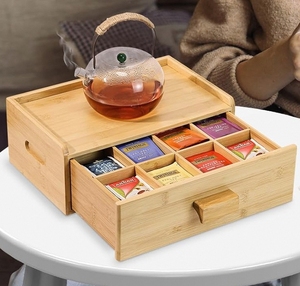 Tùy chỉnh chất lượng cao hình chữ nhật tự nhiên nhà văn phòng nhà bếp Cà phê túi trà tổ chức hộp lưu trữ cho trà - Product Image 2
