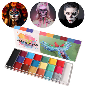Maquillaje al por menor, 20 colores, seguro, a base de aceite, pintura facial y corporal, pigmento de larga duración <span class=keywords><strong>para</strong></span> <span class=keywords><strong>Halloween</strong></span> y fiestas de niños, fácil de usar - Product Image 2