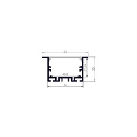 Profil architectural linéaire à flasque et enfoncé de profil en aluminium de LED pour la LED allumant 65*35mm