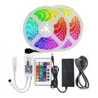 Kit de Tira de Luces LED para PC de 5M-20M 5050RGB 30LED IP67 a Prueba de Agua con Control Remoto y por Aplicación para Almacenes y Decoración
