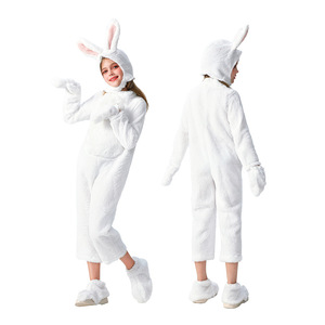 Costume da Lupo Grigio per Bambini Halloween Tuta Pelosa Pigiama per Feste a Tema Zoo Carnevale Cosplay - Product Image 4