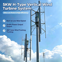 Éolienne verticale de type H de 5 kW, directement de l'usine, avec contrôleur, faible bruit et personnalisable pour usage domestique