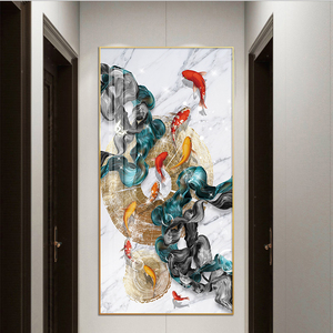 Scuola <span class=keywords><strong>di</strong></span> nuoto <span class=keywords><strong>dipinti</strong></span> <span class=keywords><strong>di</strong></span> <span class=keywords><strong>pesci</strong></span> e arte della parete koi carp design stampa su tela e poster porcellana <span class=keywords><strong>di</strong></span> cristallo per la decorazione domestica - Product Image 2