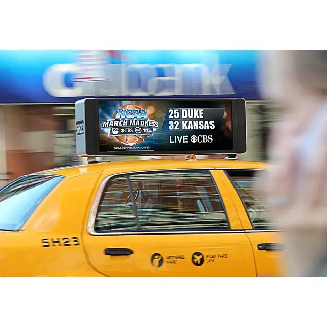 Publicité numérique de livraison rapide, éclairage de Taxi pour toit de voiture P5, LED