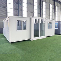 Maisons Conteneurs Pliantes Préfabriquées Intégrées à Double Aile Extensible Contemporaines 40 pieds 20 pieds pour Bureau Chambre Hôtel Export International