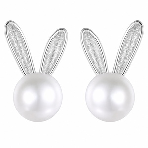Orecchini a Perno a Forma di Coniglietto, Design Animale, Accessori per Orecchie per Uso Quotidiano - Product Image 2