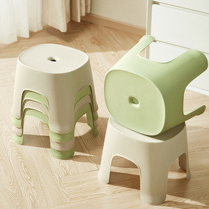 Tabouret en plastique empilable pour enfants Hy-09, design minimaliste épaissi et antidérapant, pour salle de bain, salon, utilisation pour changer de chaussures - Product Image 4