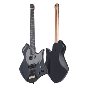 Wholesale 6-<b>String</b> Headless Guitar-Solid Wood Body Matte <b>Black</b> Professional Use Version Innovative Cool Design - Product Image 1
