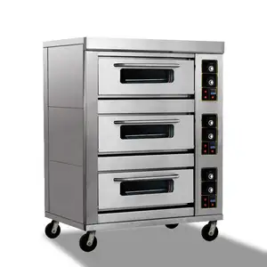 Prix automatiques de four de cuisson de pain de gaz électrique commercial/machine complète d'équipement de boulangerie à vendre