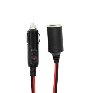 자동차 담배 라이터 연장 코드 10ft/12ft UL 16AWG 케이블 12V/24V