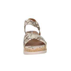 Sandales compensées Tamaris pour femme, beige, talon 5 cm, taille 37, plateforme en liège, chaussures d'été - Product Image 3