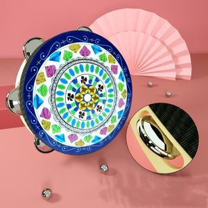 Campanello a mano all'ingrosso modello colorato 8 pollici tamburello campana a fila singola - Product Image 1