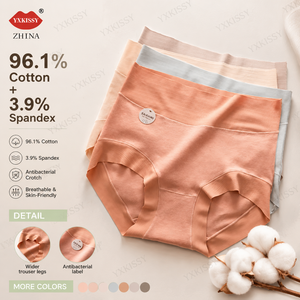 Braguitas al por mayor de algodón antibacteriano para mujer, ropa interior transpirable con refuerzo antipicazón, tela suave 96.1% algodón, estilo <span class=keywords><strong>hipster</strong></span>. - Product Image 1