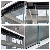 Puerta Corredera Automática con Motor de Accionamiento Directo HDSAFE a Precio de Fábrica para Mayoristas de Inventario, Puerta de Vidrio sin Marco con Sensor para Oficina