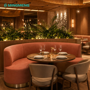 Commercial Furniture Restaurant <b>Bar</b> Coffee Shop Irregular Sofa <b>Table</b> and Chair Wall Sofa Booth - Product Image 6