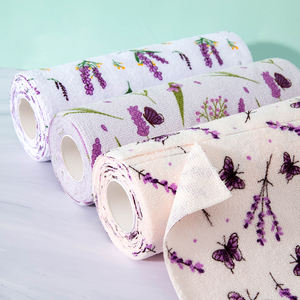 Rollo de Toallas de Microfibra Multiusos con Diseño de Lavanda, Absorbente, Reemplazable Semanalmente, para Limpieza de Cocina - Product Image 2