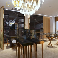 Nouvelle vitrine de présentation en verre pour bijouterie de luxe chinoise, comptoir de vente au détail, design intérieur de magasin de bijoux