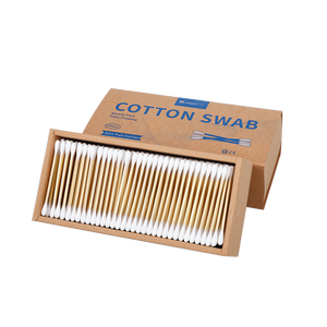 Cotons-tiges originaux Q Tips 500 pièces/boîte, bâtonnets en bambou, cotons-tiges avec boîte en papier kraft - Product Image 2
